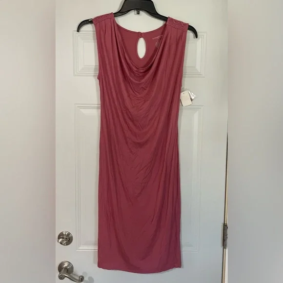Liz Lange Maternity for Target Pink Midi Dress Spring Summer Preppy Staple Small - Picture 1 of 6